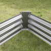 Silver Metal Raised Garden Bed Kit