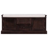 Cozy Storage Bench with Cushioned Top and Double Cabinetry