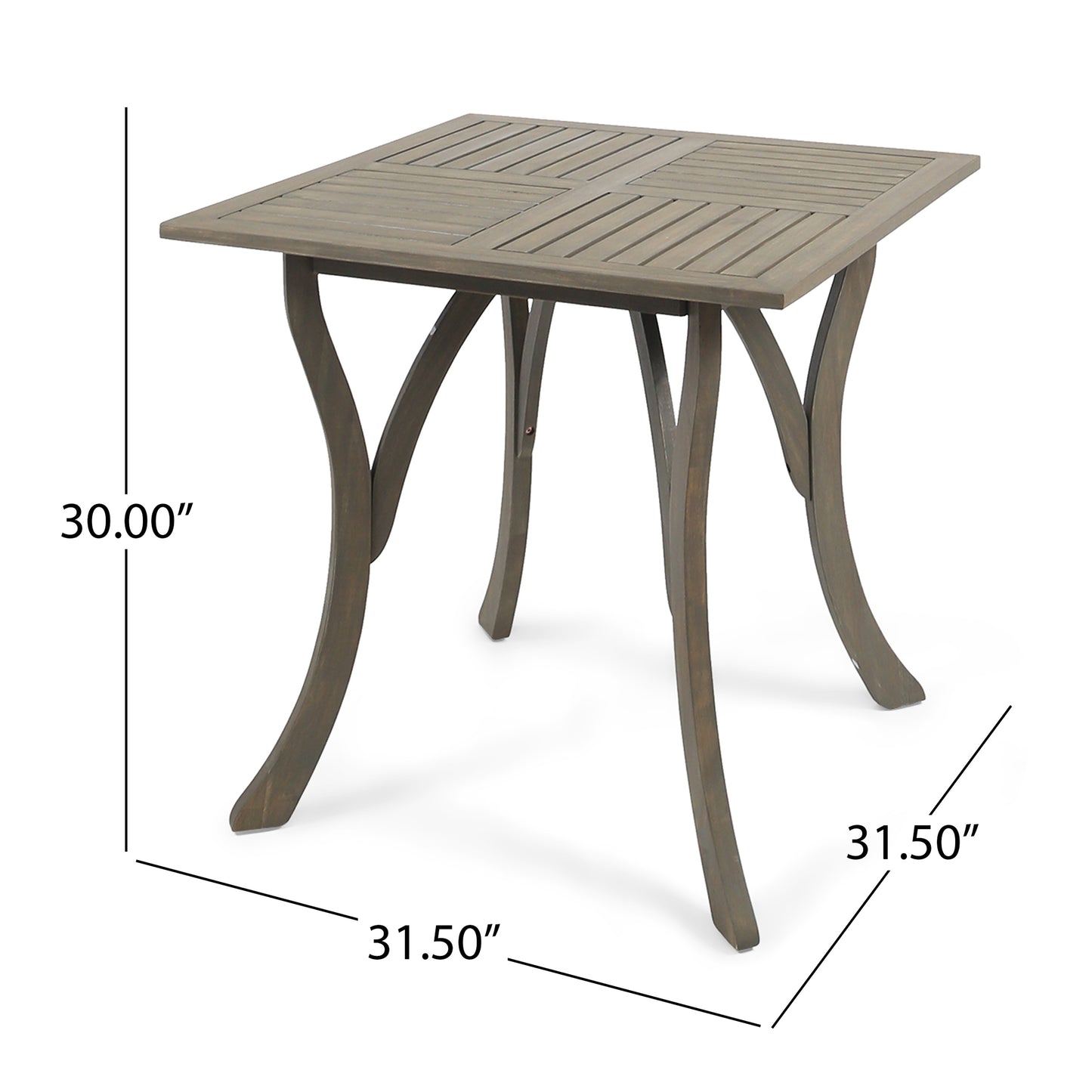 Chic Square Wood Table