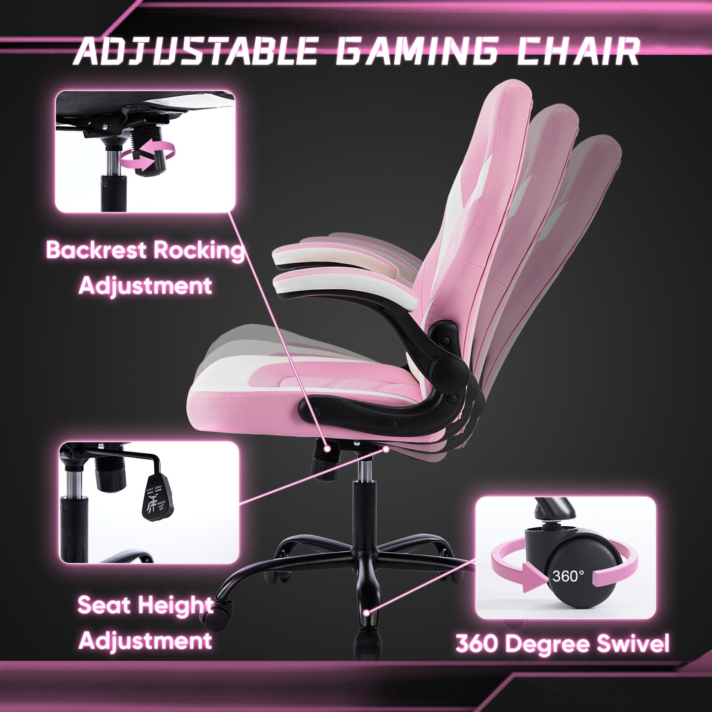 Cozy Gamer Chair - Ergonomic Support & Adjustable Comfort