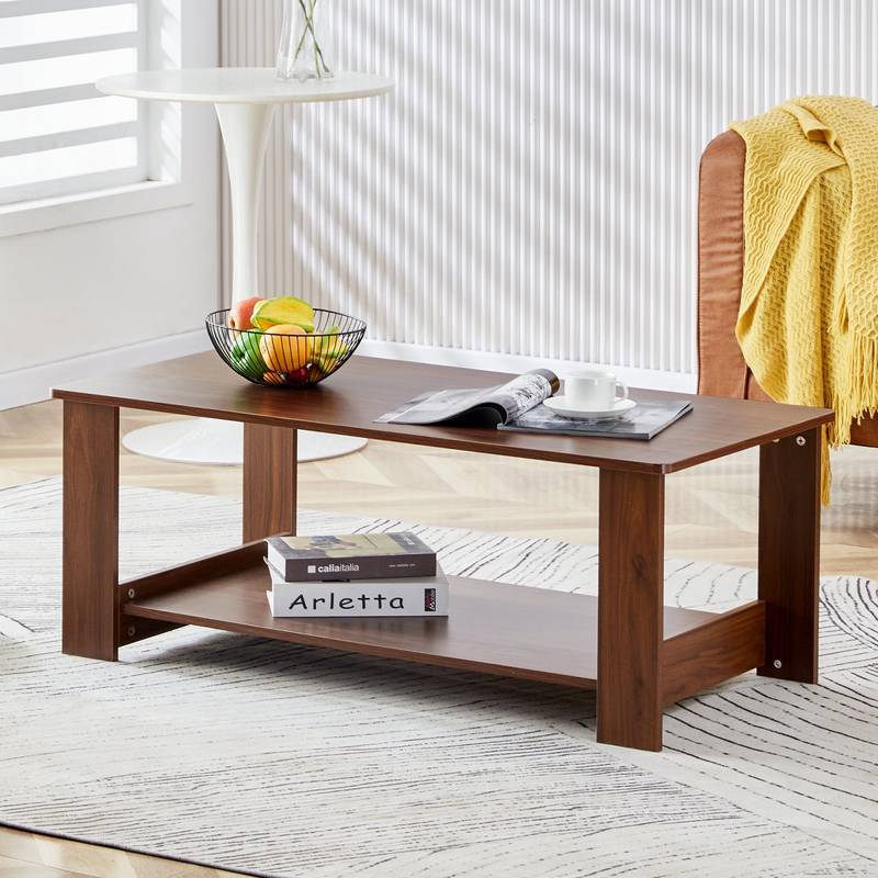 Chic Walnut Duo Coffee Table