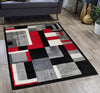 Cozy Black-Grey Living Room Rug