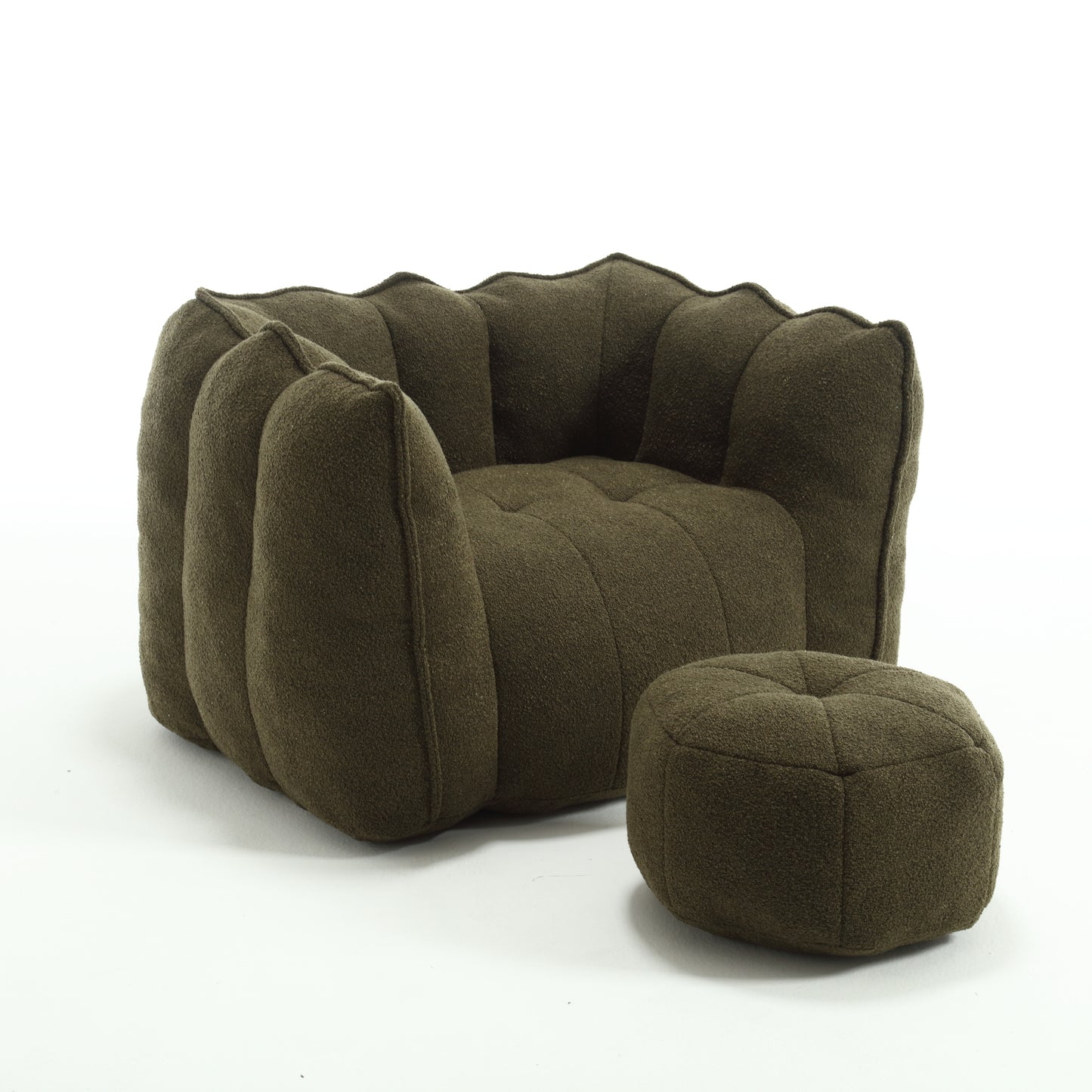 Cozy Nest Bean Bag Sofa with Footstool