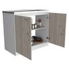 Smokey Oak Utility Sink & Cabinet Combo