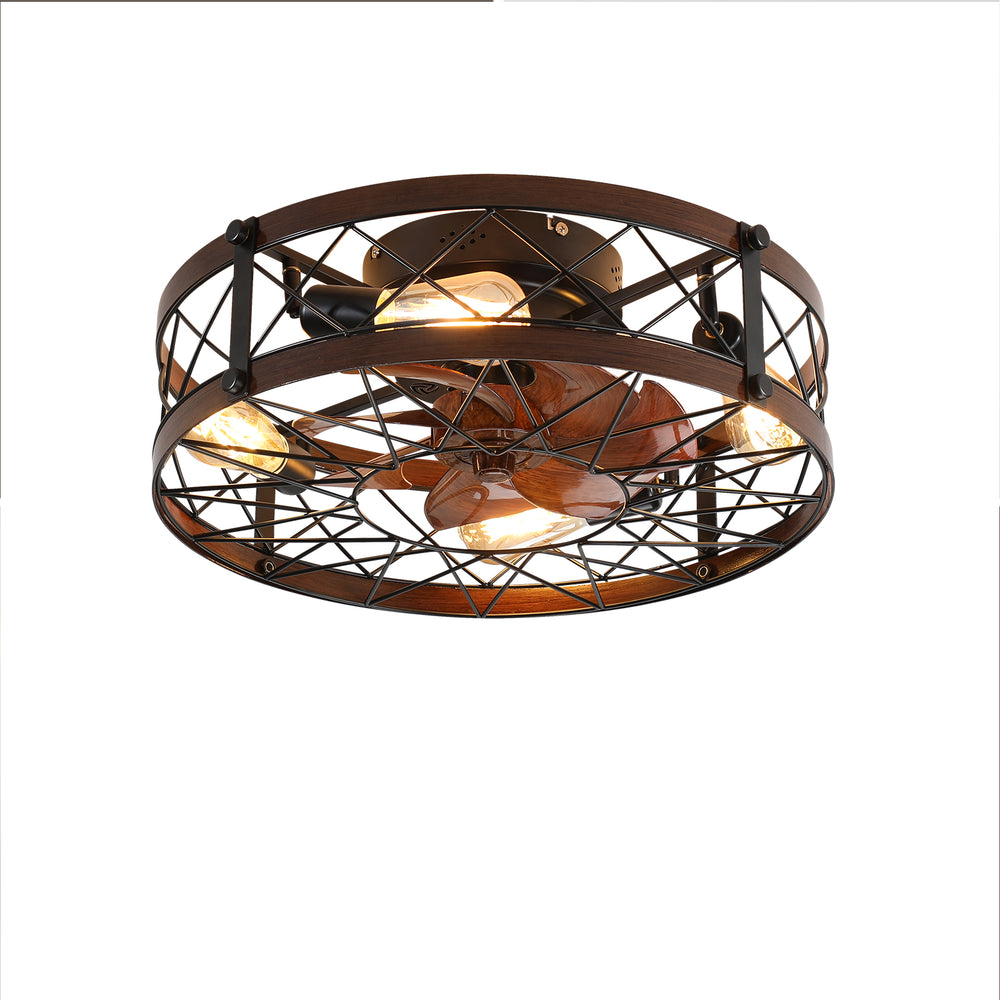 Chic Caged Ceiling Fan & Light Combo