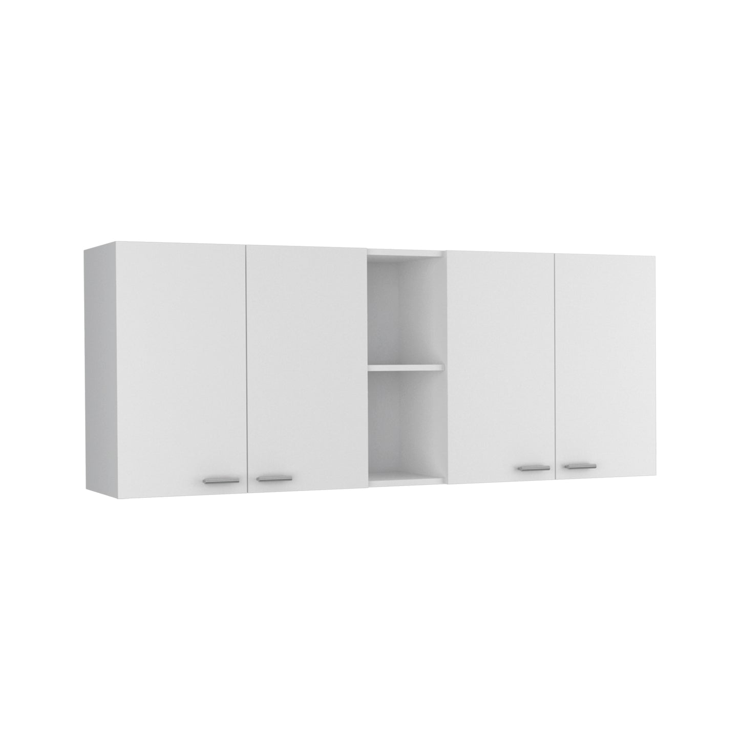 Stylish White Double Door Cabinet