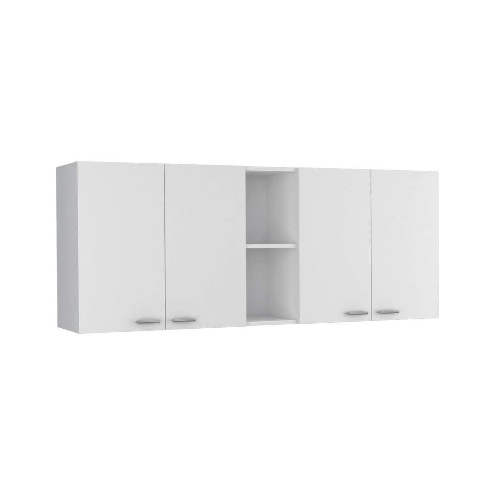 Stylish White Double Door Cabinet