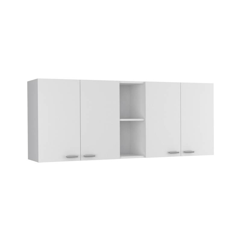 Stylish White Double Door Cabinet