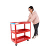 Red Rolling Tool Cart – Heavy Duty, Lockable Wheels, Perfect for Garage & Workshop