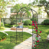 Elegant Climbing Garden Arch with Plant Stands