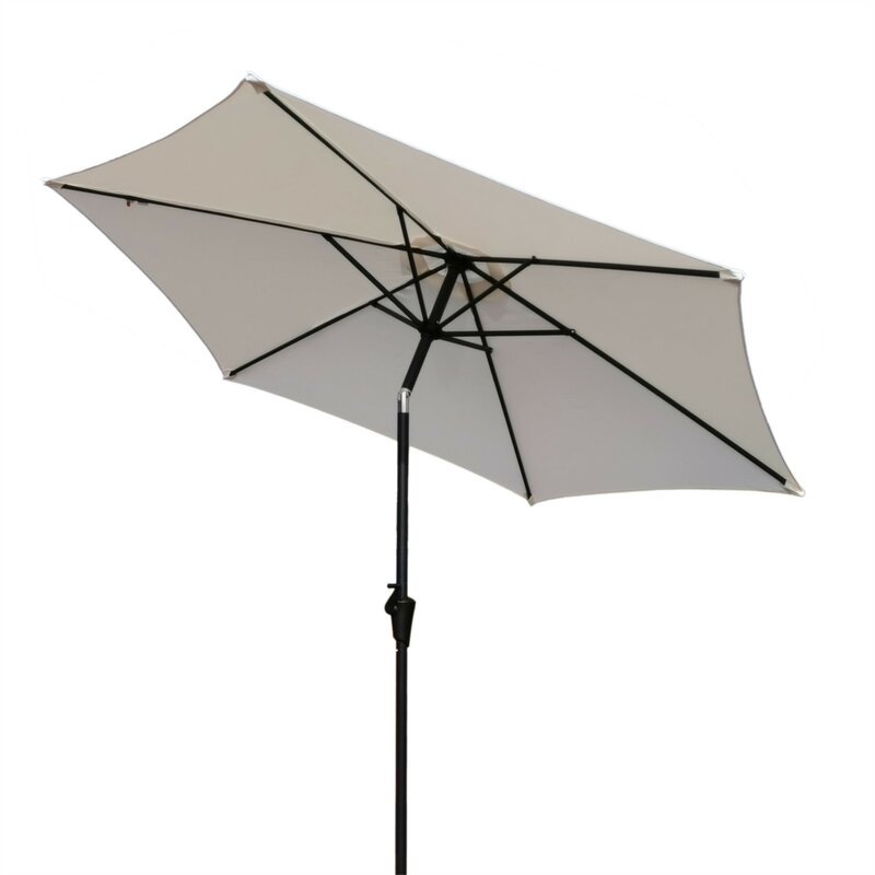 Creme Outdoor Patio Umbrella with Easy Tilt and Crank