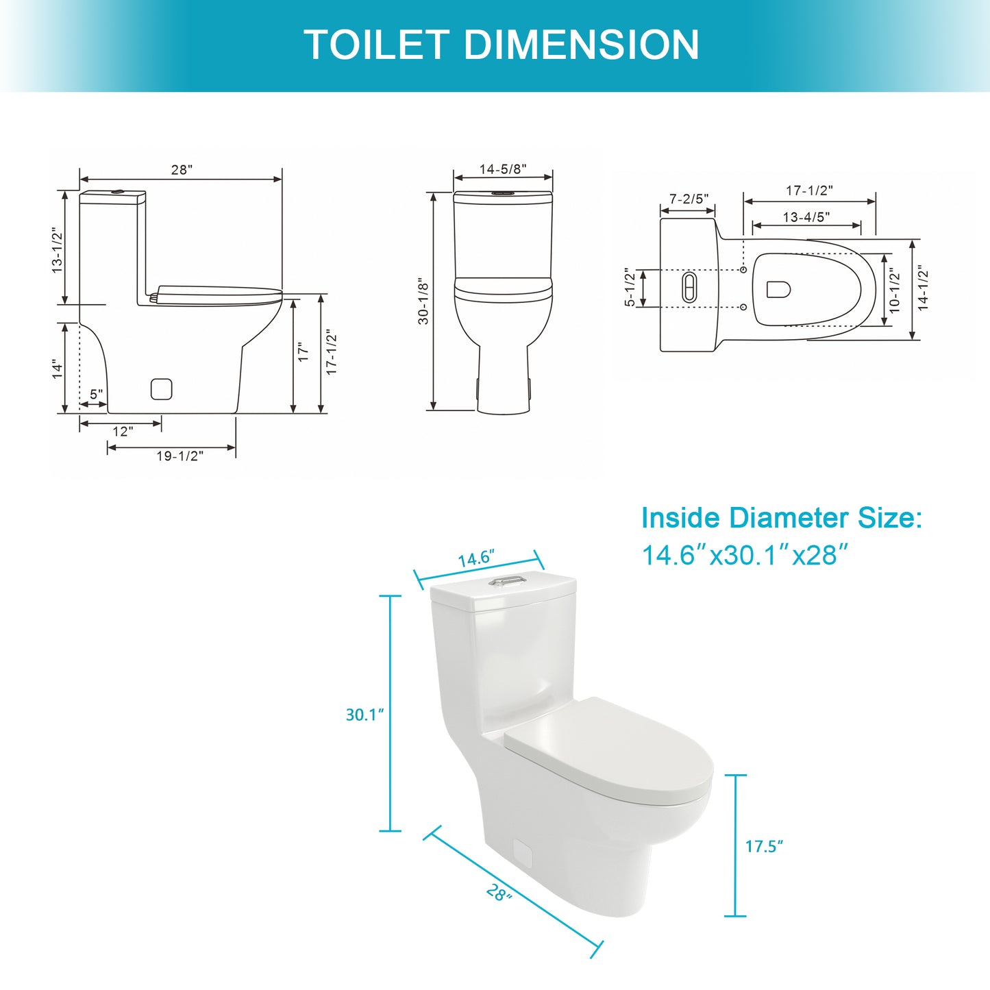 Sleek Soft-Close Dual Flush Toilet