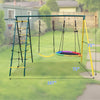 Backyard Metal Swing Set with Safety Belt