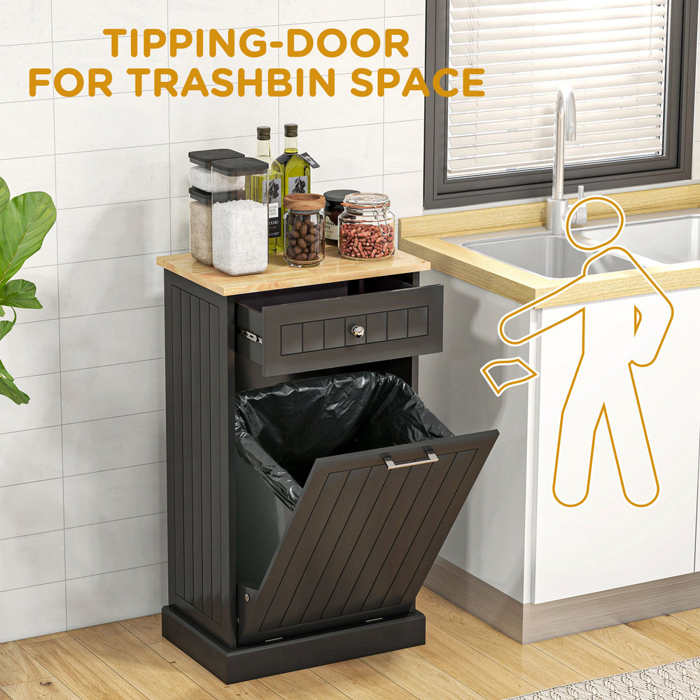 Stylish Tilt-Out Trash & Recycling Cabinet