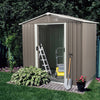 Gray Outdoor Metal Storage Shed