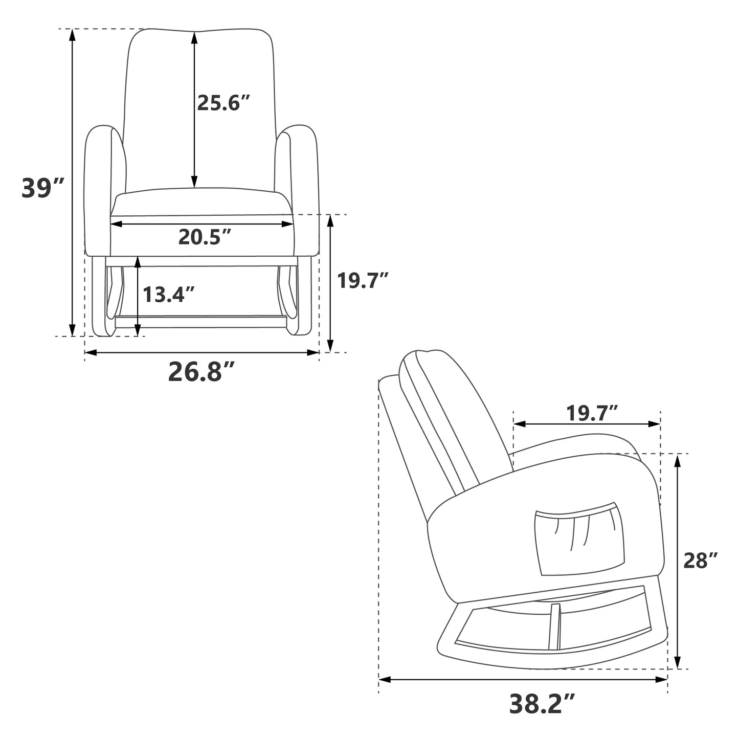 Chic Rocking Chair for Cozy Nurseries and Living Rooms