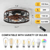 Chic Caged Ceiling Fan & Light Combo