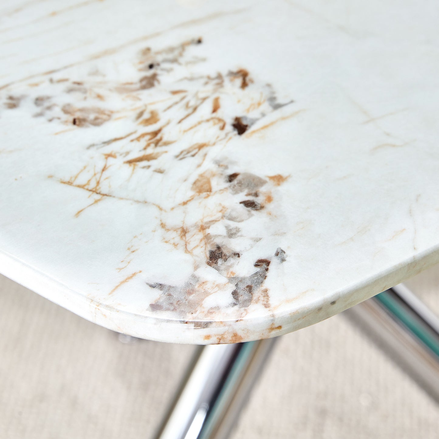 Chic Marble-Top Dining Table