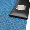 Blue Oval Poker Table with Detachable Armrests and Chip Tray