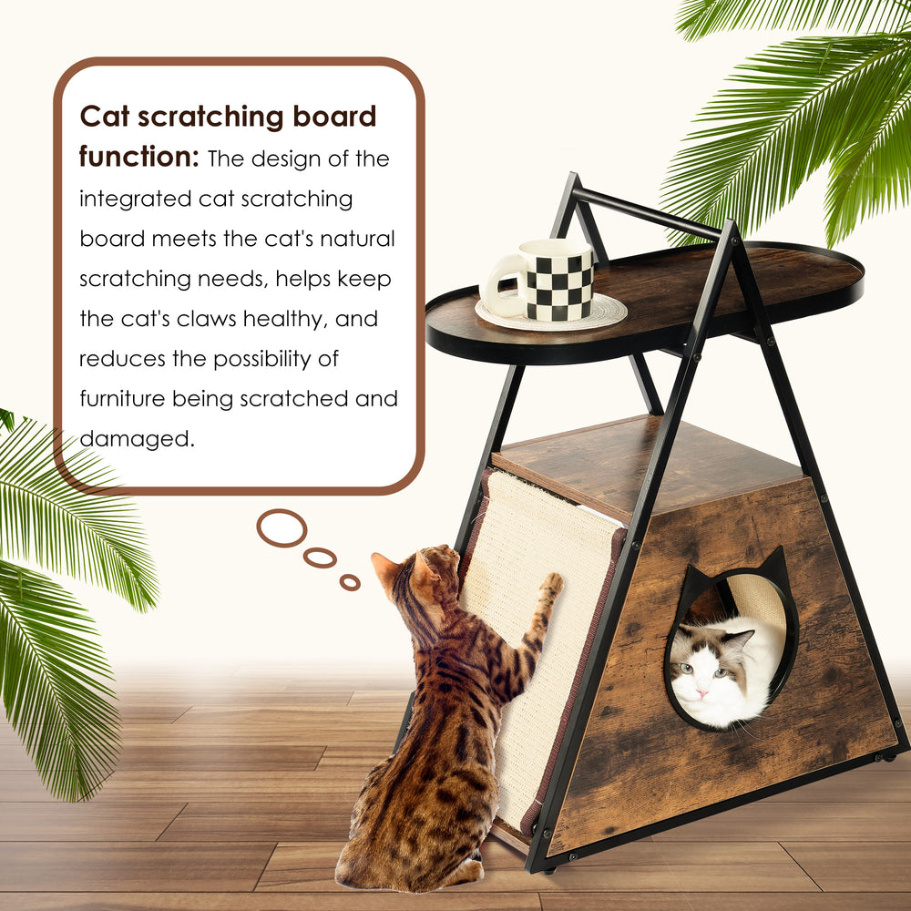 Vintage Cat Condo & End Table