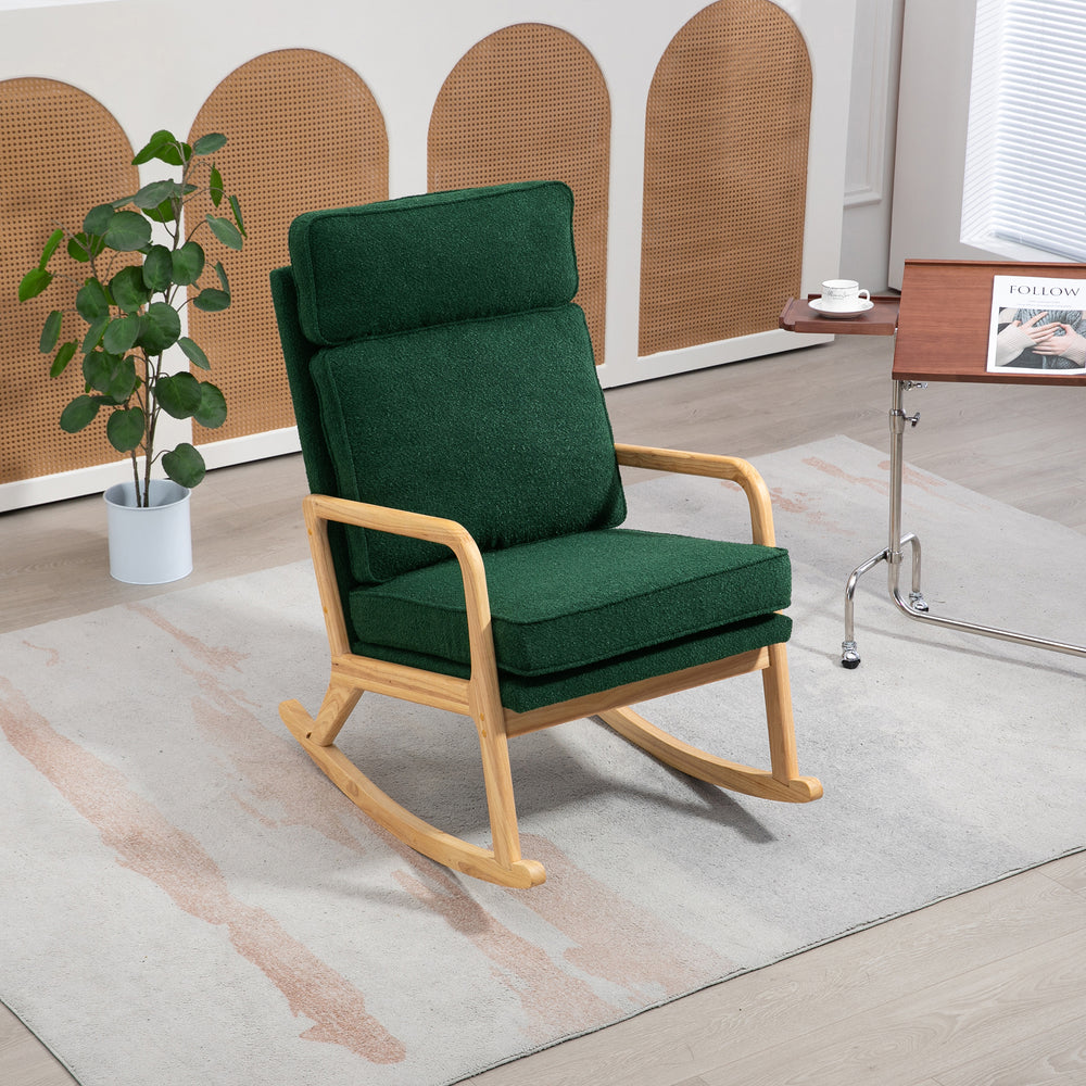 Cozy Green Rocking Chair - Perfect for Nurseries & Living Rooms