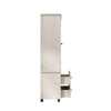 Elegant Pantry Storage Cabinet with Drawers and Shelves in Antique White