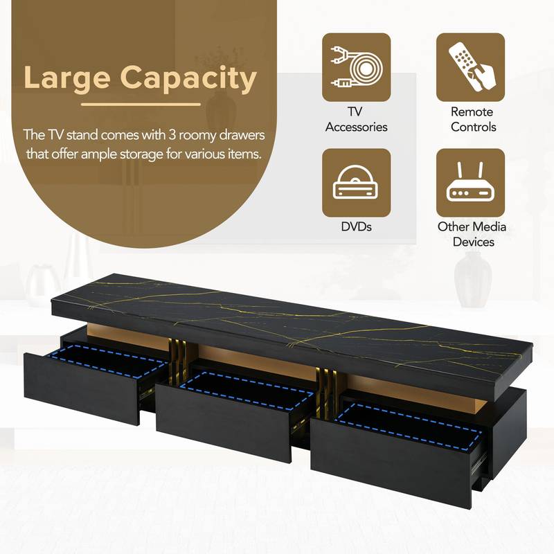 Sleek Luxe TV & Coffee Table Duo