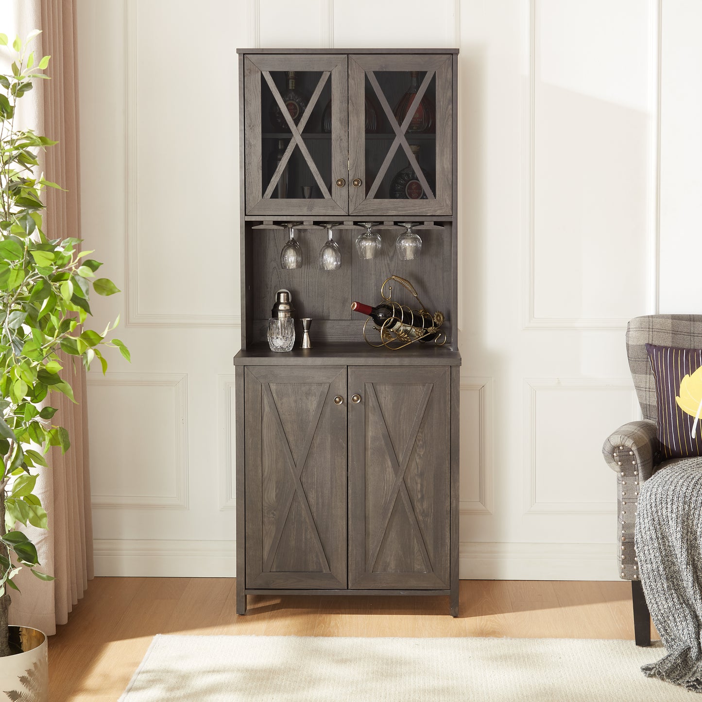 Charming Farmhouse Bar Cabinet