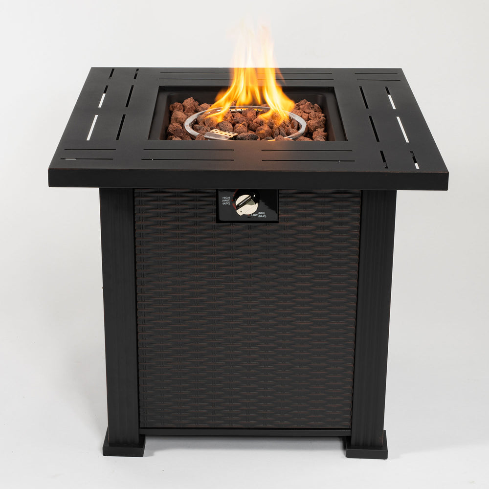 Cozy Square Fire Pit Table