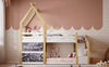 Cozy Twin House Bunk Bed with Storage Steps & 2 Fun Blackboards