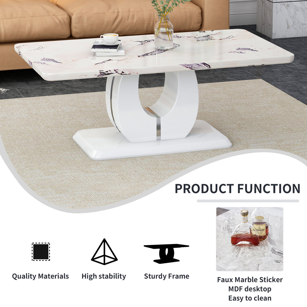 Chic Marble-Style Multi-Use Table