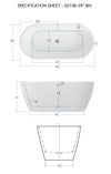 Sleek Glossy Freestanding Soaker Tub with Modern Drain