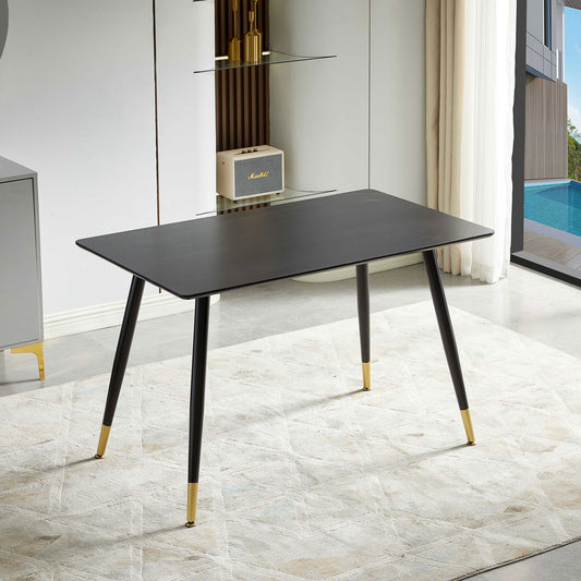 Sleek Black Dining Table for Smart Living