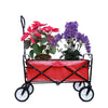 Bright Red Folding Wagon for Gardens & Beaches