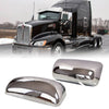 Shiny Chrome Door Mirror Covers for Kenworth Trucks
