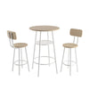 Chic Bar Set with Stylish Stools and Backrest