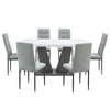 Chic Marble Dining Set for Six