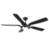 Smart Ceiling Fan with Sleek Matte Black Finish and Antique Brown Blades