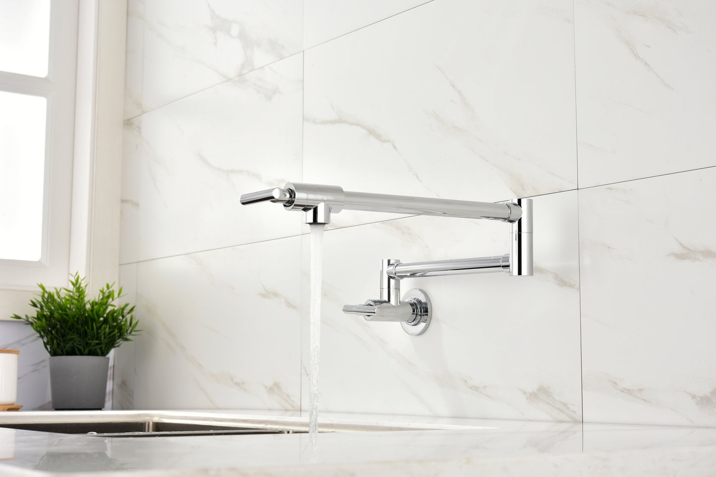 Wall-Mount Pot Filler Faucet