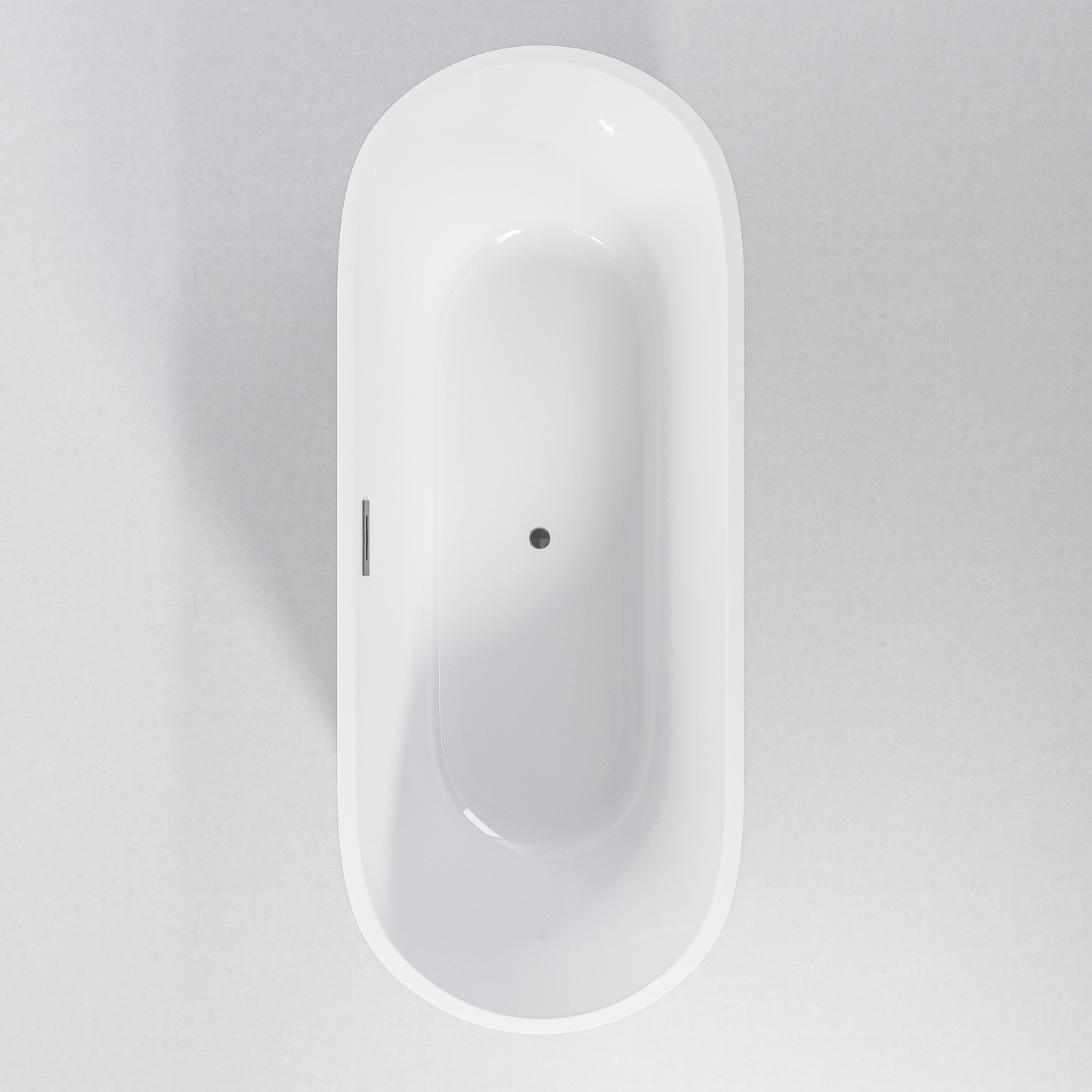 Elegant Pleated Freestanding Bathtub - Spacious & Stylish in Gloss White