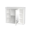 Sleek Mirror Storage Cabinet with Open Shelves