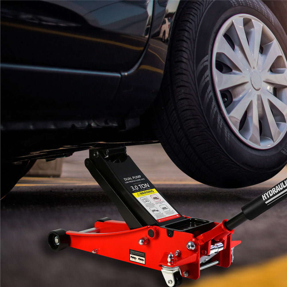 Ultra Low Floor Jack - Quick Lift Hydraulic Car and Truck Lifter