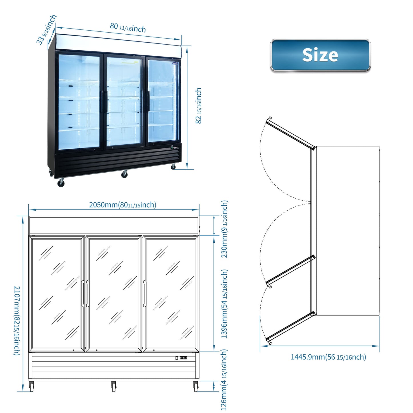 ChillMaster Glass Door Freezer Display