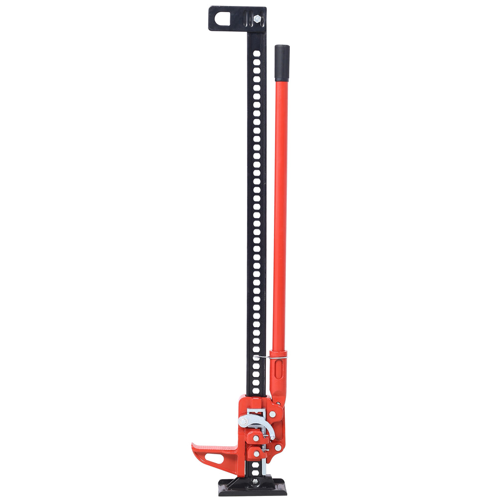 All-Purpose High Lift Jack - Heavy-Duty Red Utility Tool for Cars & Tractors