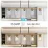 Sleek Gold & Glass Chandelier