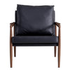 Chic Black Leather Accent Chair