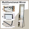 Elegant Full-Length Black Wood Mirror