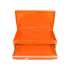 Orange Tool Chest with Detachable Drawers and Adjustable Shelf