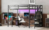 MaxLoft Bed with Desk & USB - Sleek Space Saver for All Ages