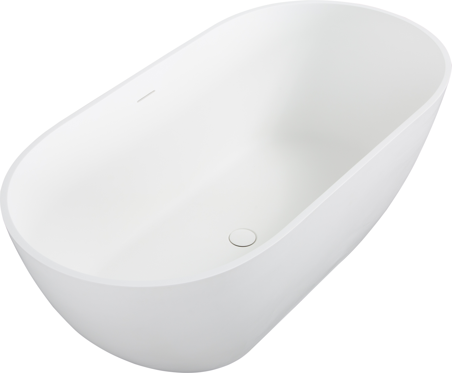 Sleek Soak Bathtub - Chic Matte White Oasis for Your Bathroom